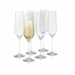 EVA TRIO CHAMPAGNEGLAS 26 CL - 6 STK.  
