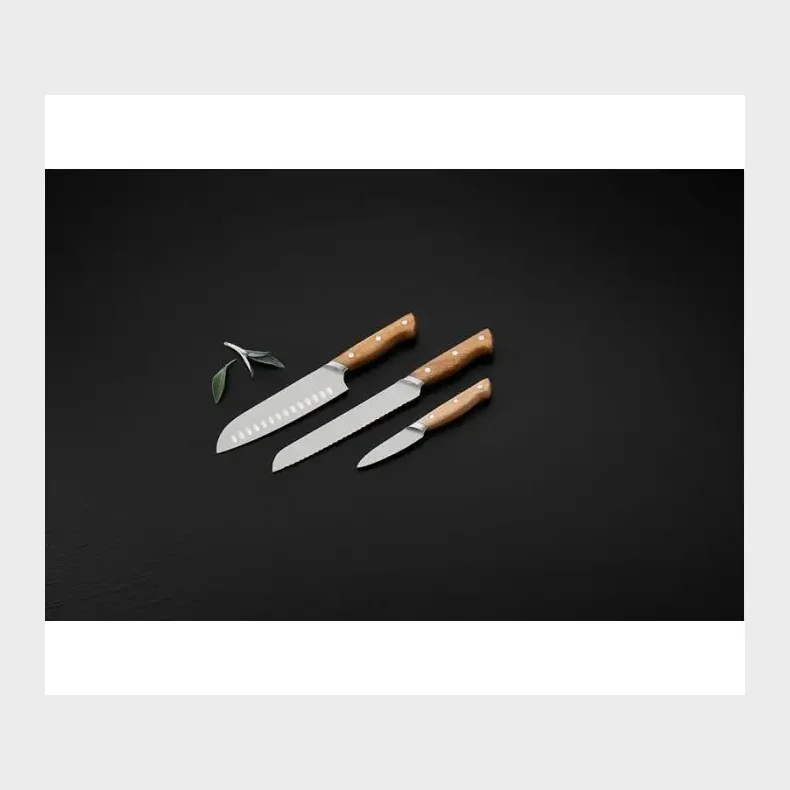 MORS� FORESTA KNIVS�T 3 DELE EG/RUSTFRIT ST�L