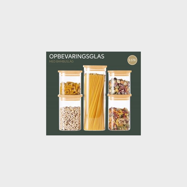 CONZEPT OPBEVARINGSGLAS M. BAMBUSL�G 10 DELE