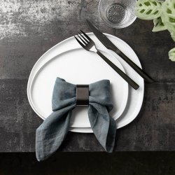 AIDA RAW SERVIETRING BLANK SORT - 4 STK.