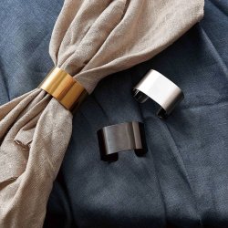 AIDA RAW SERVIETRING BLANK SORT - 4 STK.