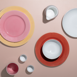 LYNGBY PORCELN RHOMBE COLOR  FROKOSTTALLERKEN 23 CM TERRACOTTA