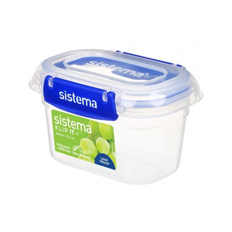 SISTEMA KLIP IT+ RECTANGLE OPBEVARINGSBOKS 400 ML