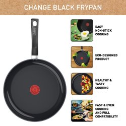 TEFAL CHANGE STEGEPANDE 28 CM BLACK