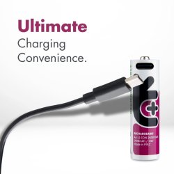 UNIROSS AA GENOPLADELIGT BATTERI M. USB-C 4PAK